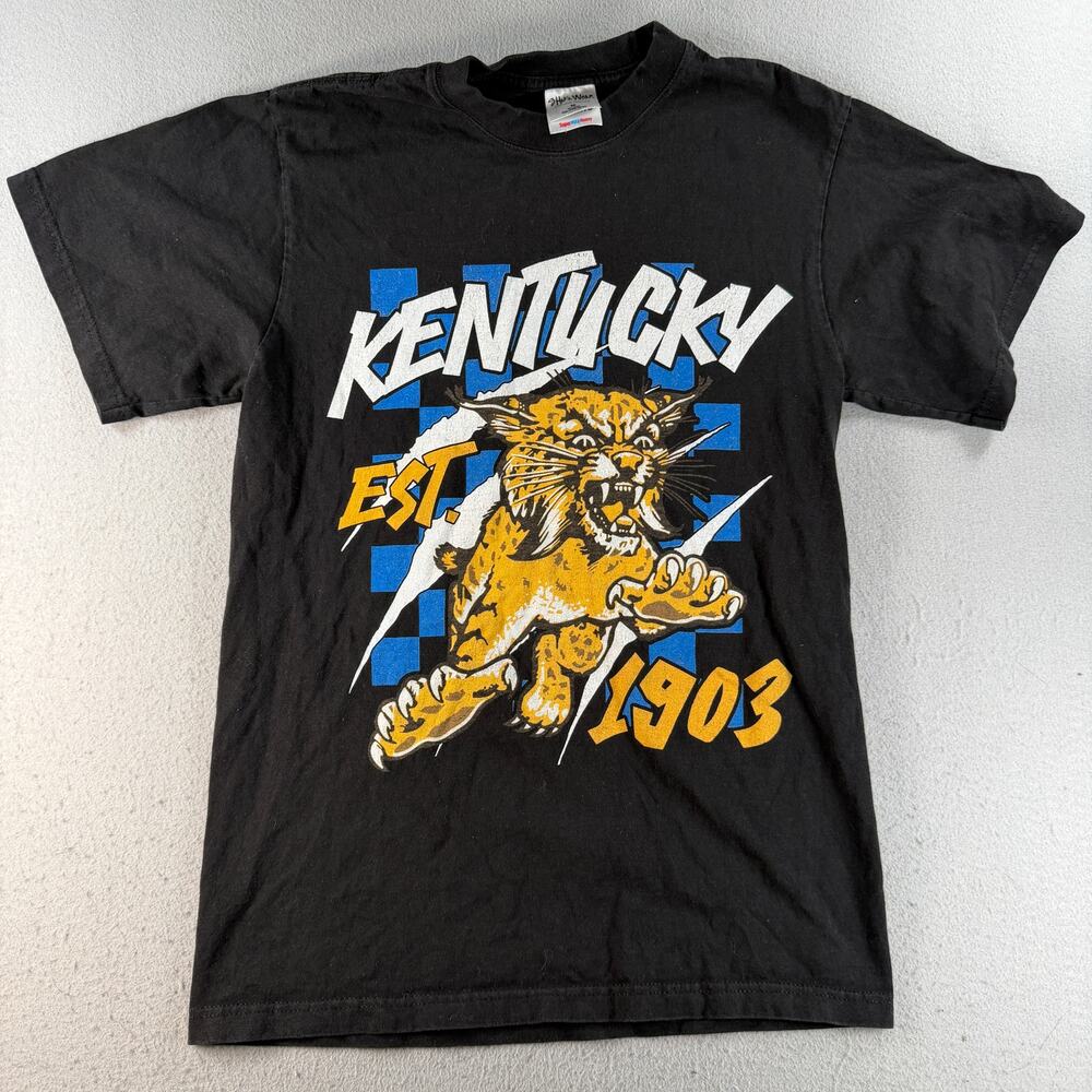 Shaka Wear Kentucky Wildcats Est 1903 Graphic T Shirt Black Heavyweight M